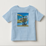 Swamp Ding Duck Biplane  Toddler T-Shirt<br><div class="desc">Ding can't fly yet with his own wings so he's trying the human method. More cartoons @ www.swamp.com.au</div>