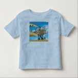 Swamp Ding Duck Biplane  Toddler T-Shirt<br><div class="desc">Ding can't fly yet with his own wings so he's trying the human method. More cartoons @ www.swamp.com.au</div>