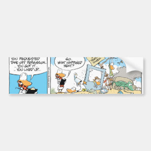 Swamp Ding Duck Take-Off Permission Bumper Sticker
