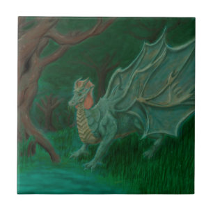 Swamp Dragon Ceramic Tile