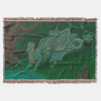 Swamp Dragon Throw Blanket