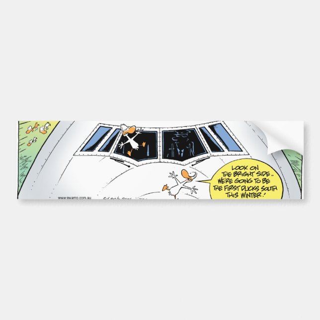 Swamp Ducks Plane Crash Bumper Sticker (Front)