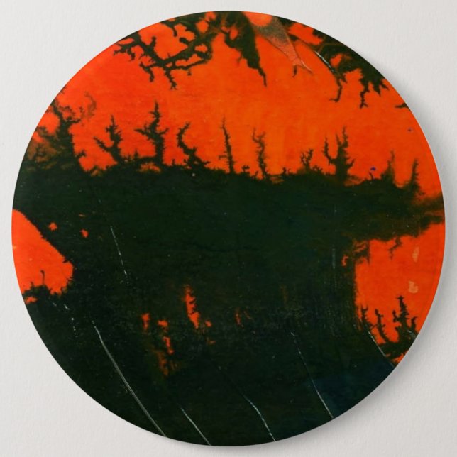 "Swamp Fire #2" Abstract Art Button (Front)