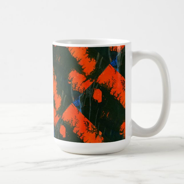 "Swamp Fire #2 Tiled" Abstract Design Mug (Right)