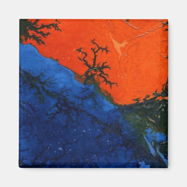 "Swamp Fire #4" Abstract Art Magnet (Front)