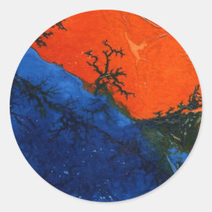 "Swamp Fire #4" Abstract Design Sticker