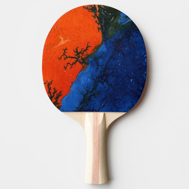 "Swamp Fire #4" Abstract Ping Pong Paddle (Front)