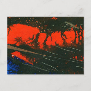 "Swamp Fire #5" Abstract Design Postcard