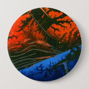 "Swamp Fire 6" Abstract Art Button