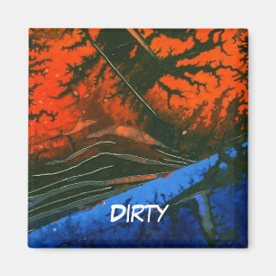 "Swamp Fire #6" Abstract Dishwasher Status Magnet