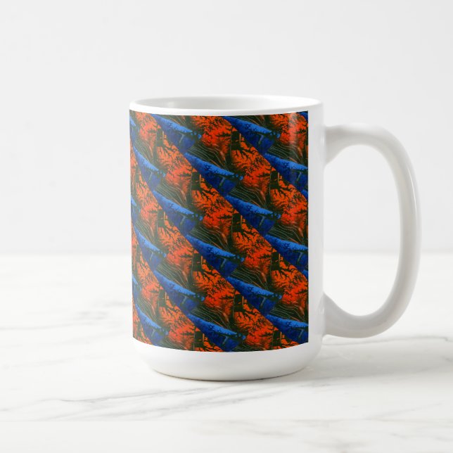 "Swamp Fire #6 Tiled" Abstract Design Mug (Right)