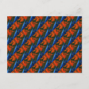 "Swamp Fire #6" Tiled Abstract Design Postcard