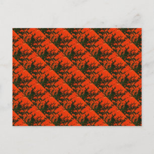 "Swamp Fire #8" Tiled Abstract Design Postcard