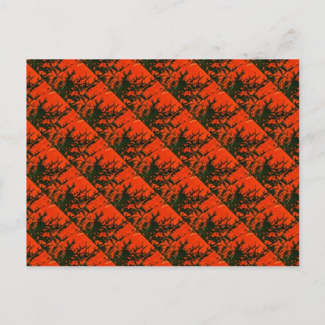 "Swamp Fire #8" Tiled Abstract Design Postcard (Front)