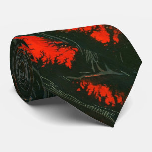 "Swamp Fire" Abstract Design Tie