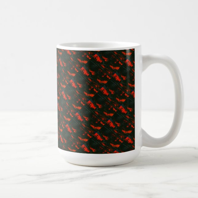 "Swamp Fire Tiled" Abstract Design Mug (Right)