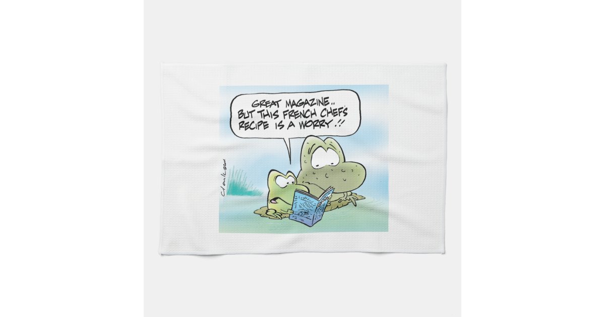 Swamp Frog Recipe Magazine Towel Zazzle