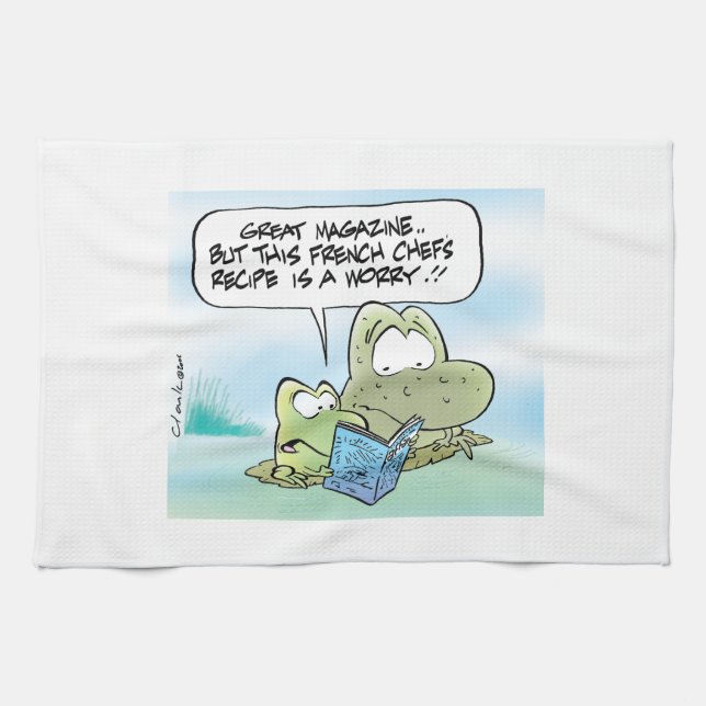 Swamp Frog Recipe Magazine Towel (Horizontal)