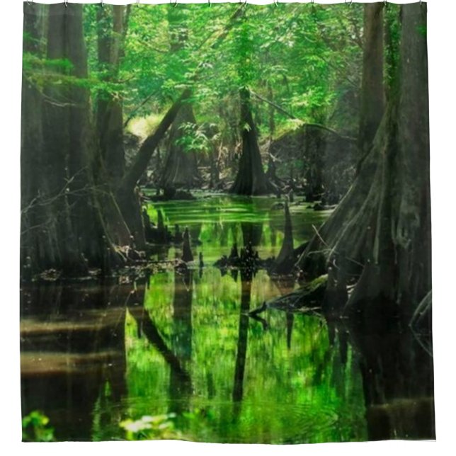 SWAMP in the FOREST II Shower Curtain (Front)