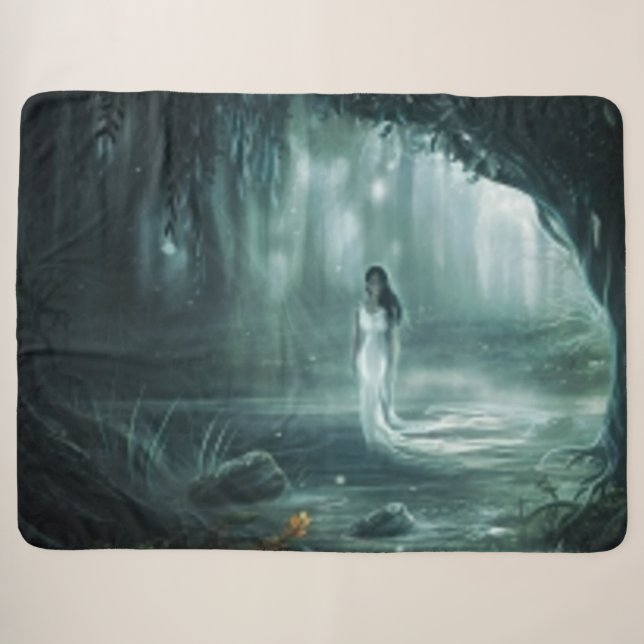 SWAMP MAIDEN SHERPA BLANKET (Front (Horizontal))