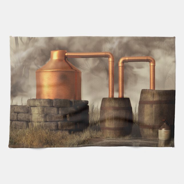 Swamp Moonshine Still Tea Towel (Horizontal)