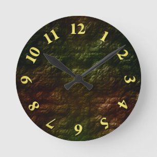 Swamp Moss Camo Round Clock