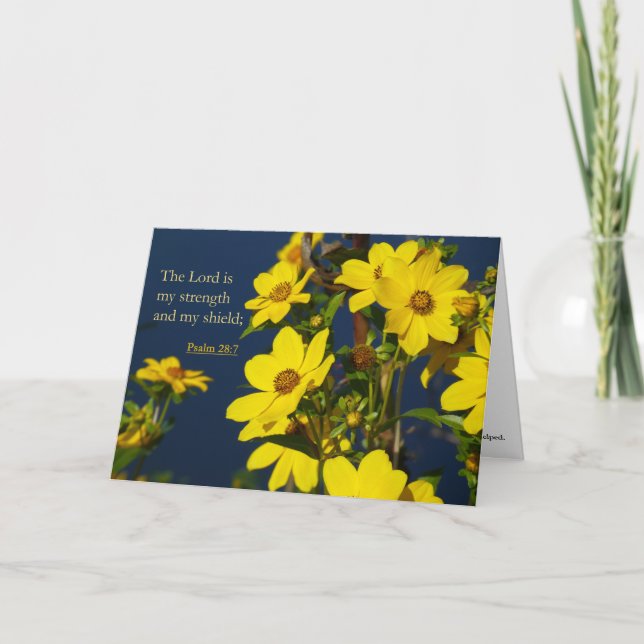 "Swamp Sunflower 1." Scripture Greeting Card (Front)