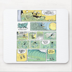 Swamp Surf's Up Surfing Cartoons Mouse Pad