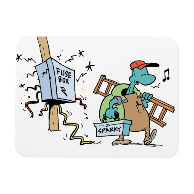 Swamp Turtle Electrician Magnet (Horizontal)