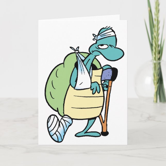 Swamp Turtle Get Well Soon Card (Front)