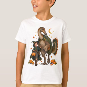 Swamp Wizard & Deinocheirus Halloween T-Shirt