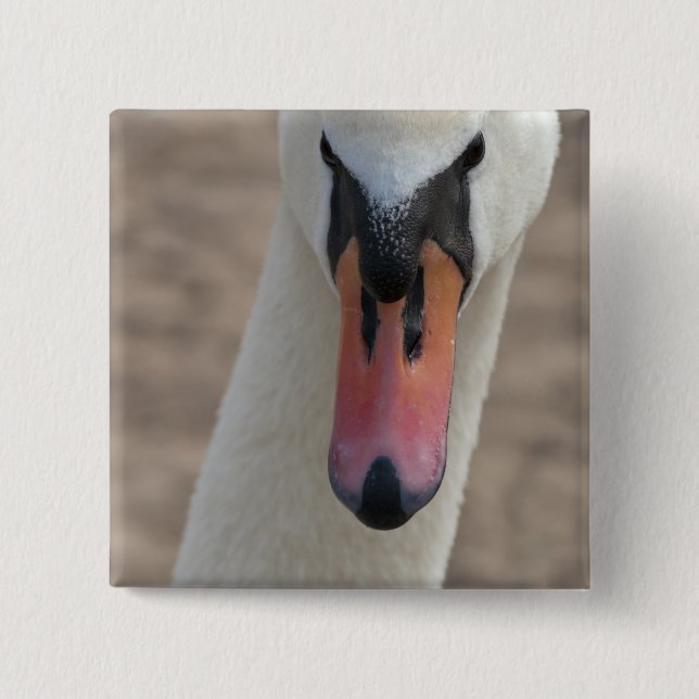 Swan 15 Cm Square Badge (Front)
