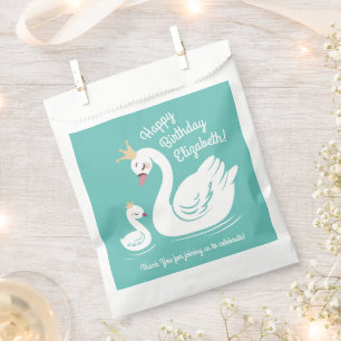 Swan 1st Birthday Party Baby Shower Favour Bag