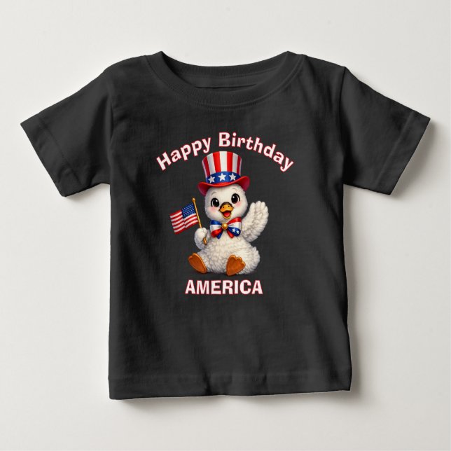 Swan (4b) Patriotic Kid T-Shirt (Front)