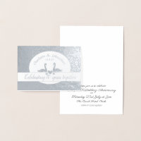 Swan 70th platinum anniversary invitation card