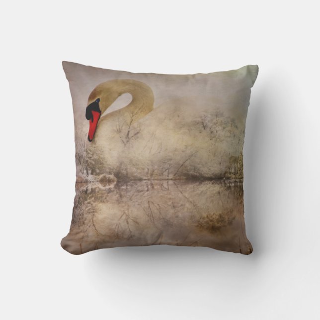Swan Adrift Cushion (Front)