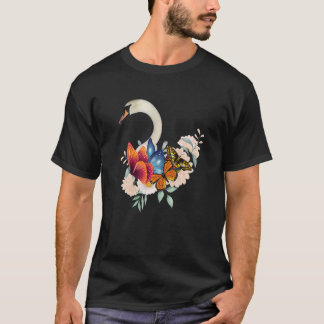 Swan and Butterflies Caretaker  T-Shirt