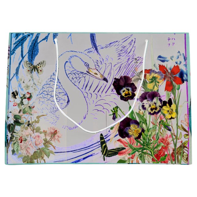 SWAN AND FLOWERS Gift Bag (Front)