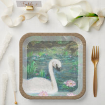 Swan and Lilies (Square)