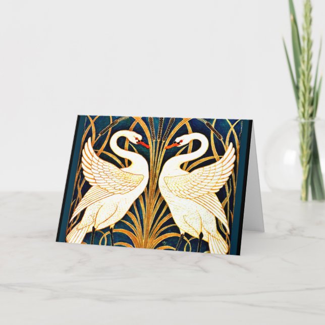 Swan and Rush and Iris Card (Front)