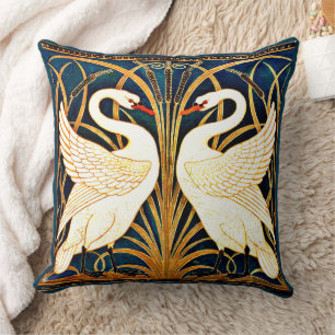 Swan and Rush and Iris, Cushion