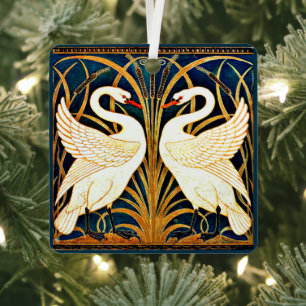 Swan and Rush and Iris,  Metal Tree Decoration