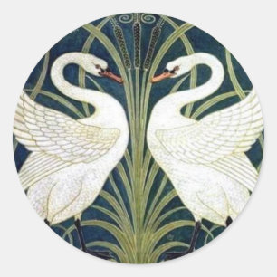 Swan and Rush and Iris wallpaper Sticker