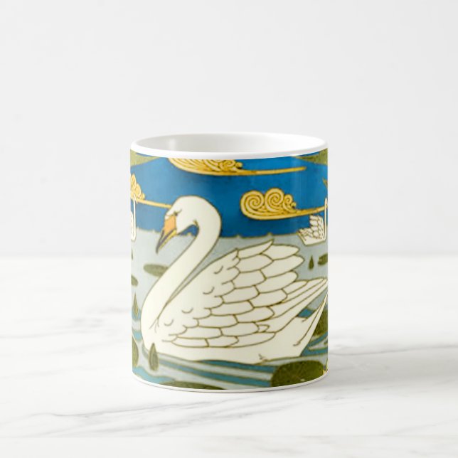 Swan Art Nouveau Coffee Mug (Center)