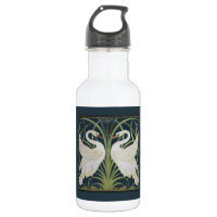 Swan Art Nouveau Two Swans