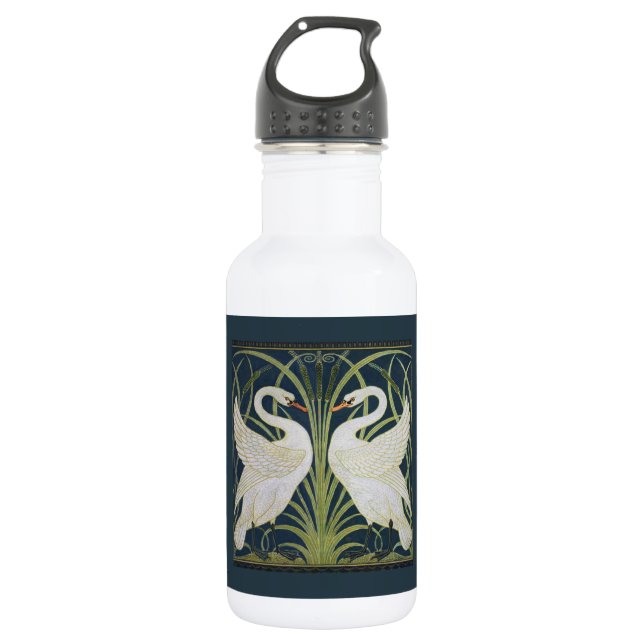 Swan Art Nouveau Two Swans  532 Ml Water Bottle (Front)