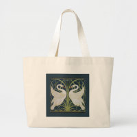 Swan Art Nouveau Two Swans