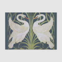 Swan Art Nouveau Two Swans