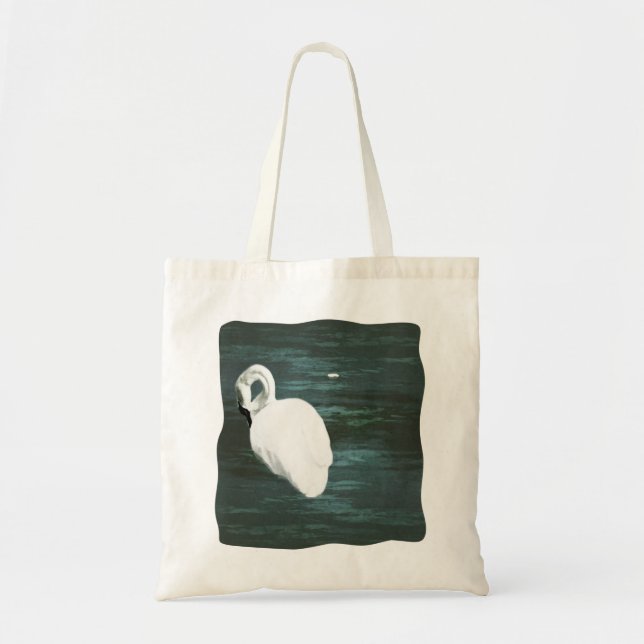 Swan at the Pond Tote Bag (Front)