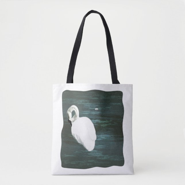 Swan at the Pond Tote Bag (Front)